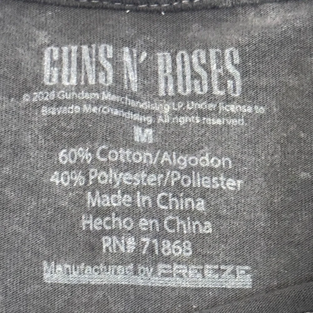 Guns N‎ Roses World Tour 91 Graphic Tee Charcoal Grey Mineral Wash Shirt Medium